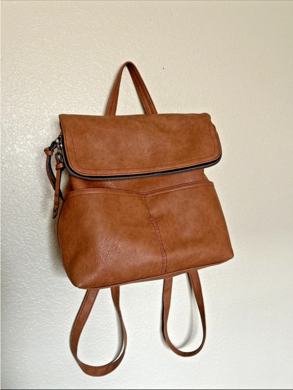 Classic Brown Women's Backpack Purse